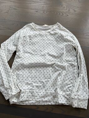 Crewcuts White Long-Sleeve Shirt with Black Polka Dots